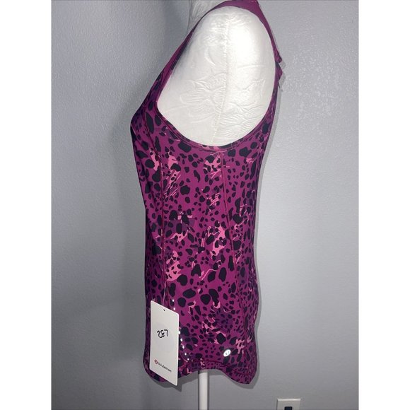 Authentic Lululemon Size 2 Sculpt Tank CTMP/MGPR Cheetah Camo Magenta Purple - Picture 3 of 7